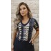 034396 - Blusa Ramany Estampada Abstrata